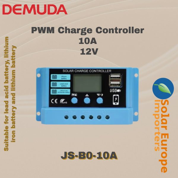 Demuda: PWM Solar Charge Controller 10A 12VDC / 24VDC (JS-B0/10A)